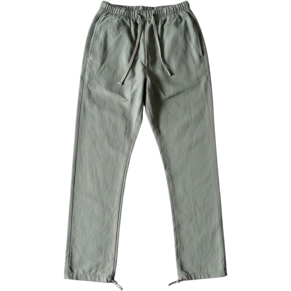 MNML Mens Green Tapered Nylon Pants Adjustable Bungee Cuff Size S Streetwear